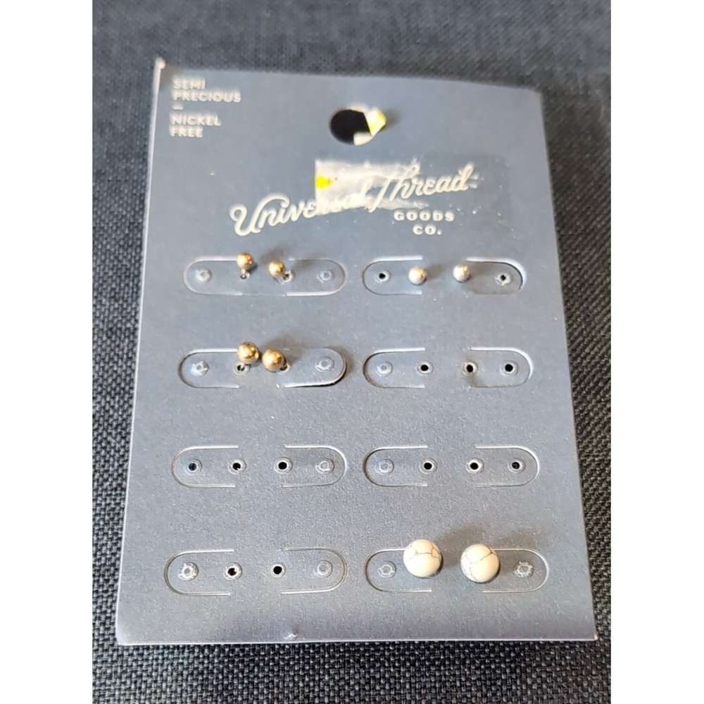 Universal Thread Goods Co. Semi Precious Nickel Free Post Earrings Jewelry 4pair